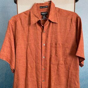 Claiborne Mens Short Sleeve Dress Shirt Medium